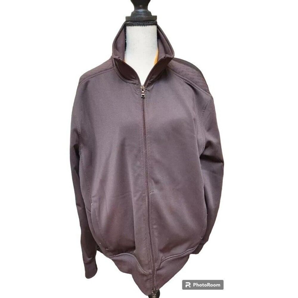 Calvin Klein Sport Jacket Size XL Full Zip Brown/Gold